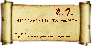 Müllerleily Talamér névjegykártya